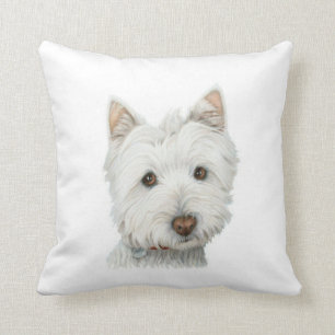 Cute Westie Dog American MoJo Pillow Kussen