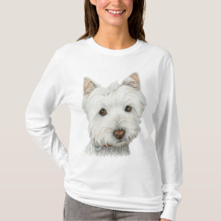 Cute Westie Dog Art Woman's T-Shirt