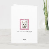 Cute Westie Dog in Roze Lijst Art Kaart (Achterkant)