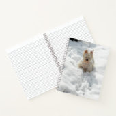 Cute Westie Dog in Sneeuwdagboek Notitieboek (Binnen)