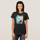 Cute Westie Dog on West Highland White Terrier Lov T-shirt (Voorkant volledig)