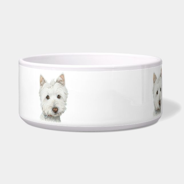 Cute Westie Dog Pet Bowl Voerbakje (Rechts)