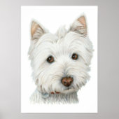 Cute Westie Dog Print (Voorkant)