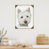 Cute Westie Dog Print (Keuken)