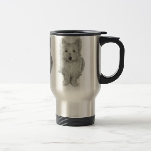 Cute Westie Dog Reisbeker (Rechts)