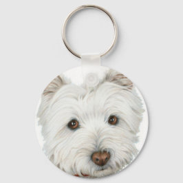 Cute Westie Dog Sleutelhanger