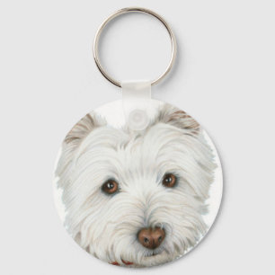 Cute Westie Dog Sleutelhanger