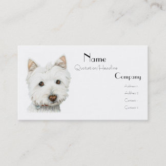 Cute Westie Dog Visitekaartje