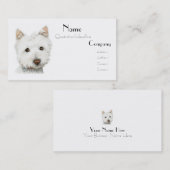 Cute Westie Dog Visitekaartje (Voorkant / Achterkant)