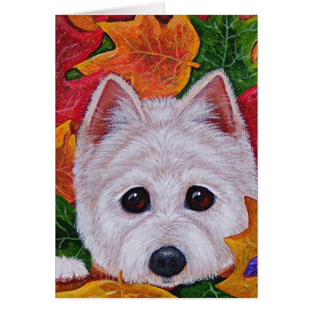 Cute Westie Dog West Highland Terrier Creationarts (Voorkant)