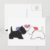 Cute Westie Dogs Art Briefkaart (Voorkant / Achterkant)