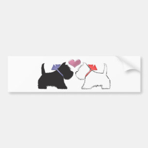 Cute Westie Dogs Art Bumpersticker