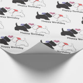 Cute Westie Dogs Art Cadeaupapier (Hoek)