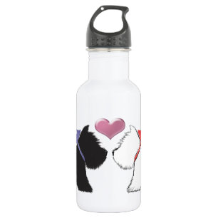 Cute Westie Dogs Art Waterfles