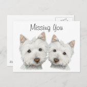 Cute Westie Dogs Briefkaart (Voorkant / Achterkant)