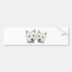 Cute Westie Dogs Bumpersticker