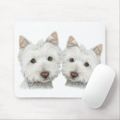 Cute Westie Dogs Muismat (Met muis)