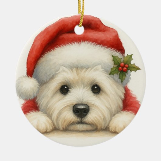 Cute Westie Keramisch Ornament (Voorkant)