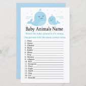 Cute Whale Baby Animals Name Game (Voorkant / Achterkant)