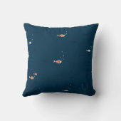 Cute Whale Baby Boy Birth Announding Pillow Kussen (Achterkant)