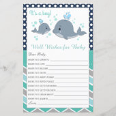 Cute Whale Baby shower Well Wwish for Baby Kaart (Voorkant)