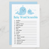 Cute Whale Baby word scramble game (Voorkant / Achterkant)