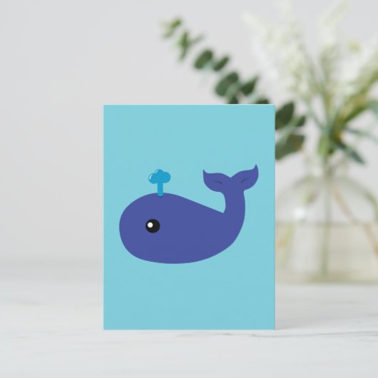 Cute Whale Briefkaart (Staand voorkant)