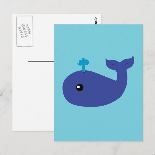 Cute Whale Briefkaart (Voorkant / Achterkant)