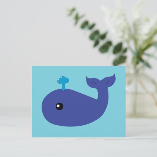 Cute Whale Briefkaart (Staand voorkant)