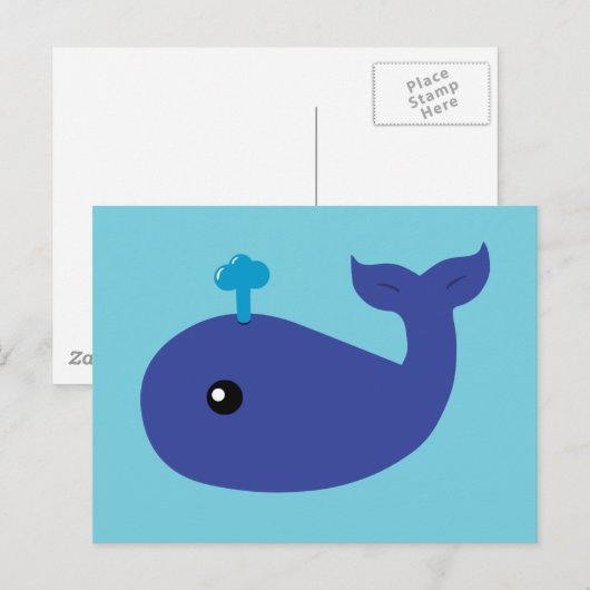 Cute Whale Briefkaart (Voorkant / Achterkant)