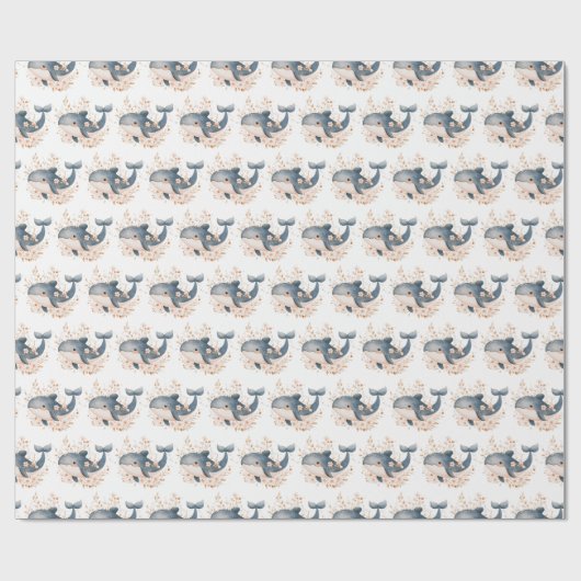 Cute Whale Cadeaupapier (Vlak)