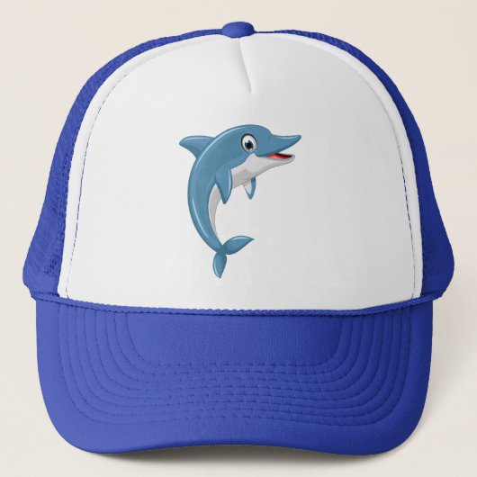 Cute Whale Cartoon Trucker Pet (Voorkant)