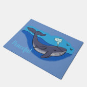 Cute whale en kalf cartoon doormat deurmat (Schuin)