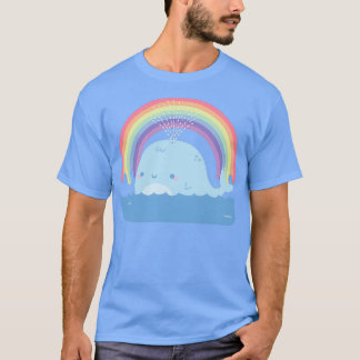 Cute Whale en Rainbow T-shirt