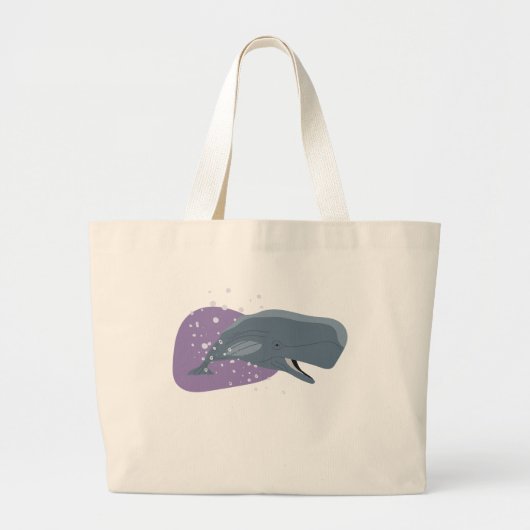 Cute Whale Grote Tote Bag (Voorkant)