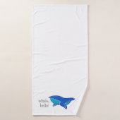 Cute Whale Hallo Bath Towel Badhanddoek (Badhanddoek)