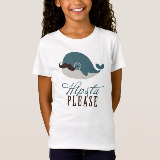 Cute Whale  Hipsta alsjeblieft T-shirt (Voorkant)