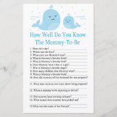 Cute Whale Hoe goed ken je het baby shower spel? (Voorkant)