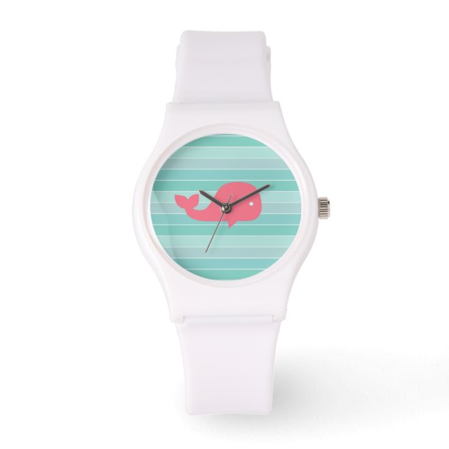 Cute Whale Horloge (Voorkant)