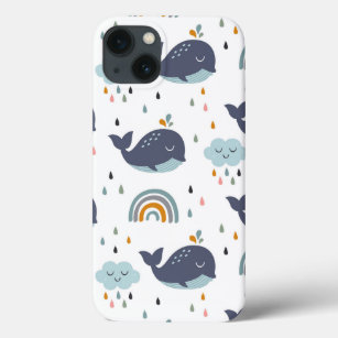 Cute Whale iPhone 13 Hoesje
