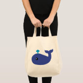 Cute Whale Jumbo Canvas tas (Voorkant (product))