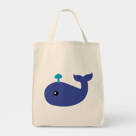 Cute Whale Jumbo Canvas tas (Voorkant)
