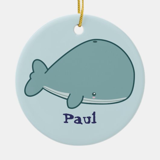 Cute Whale Keramisch Ornament (Voorkant)