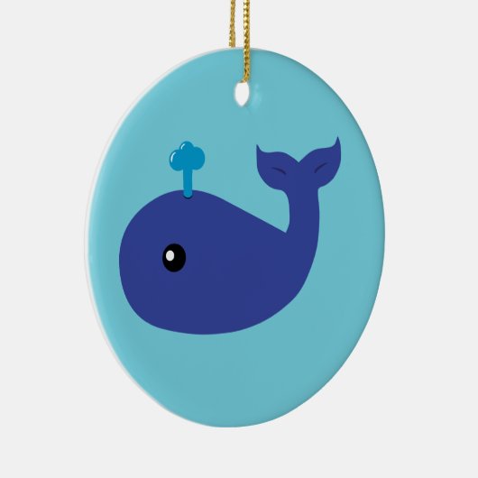 Cute Whale Keramisch Ornament (Rechts)