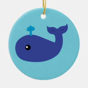 Cute Whale Keramisch Ornament
