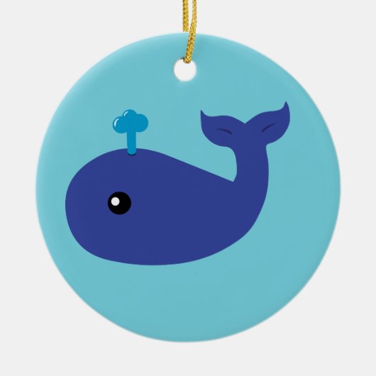 Cute Whale Keramisch Ornament (Voorkant)