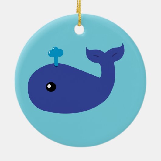 Cute Whale Keramisch Ornament (Achterkant)