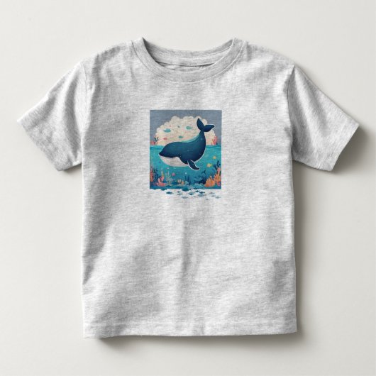 Cute Whale Kinder Shirts (Voorkant)