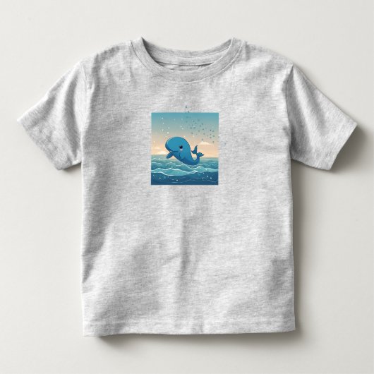 Cute Whale Kinder Shirts (Voorkant)