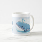 Cute Whale Koffiemok (Voorkant rechts)
